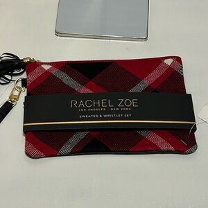 Rachel Zoe Red and Black Plaid Wristlet